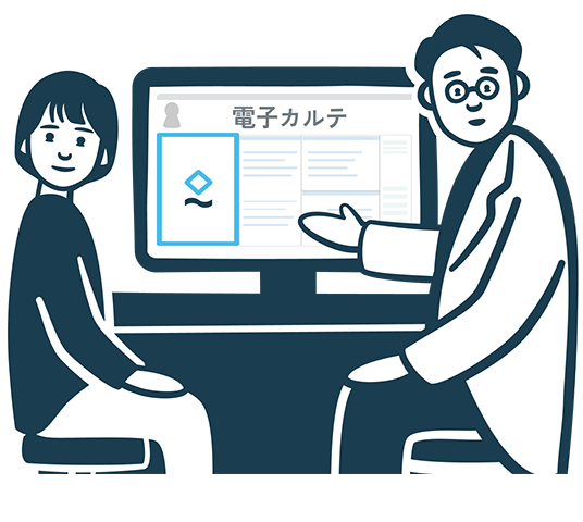 WEB問診を利用した診察の様子