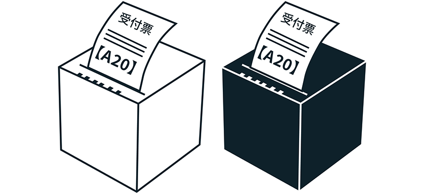 クリニック受付で使用するレシートプリンターのイメージ
